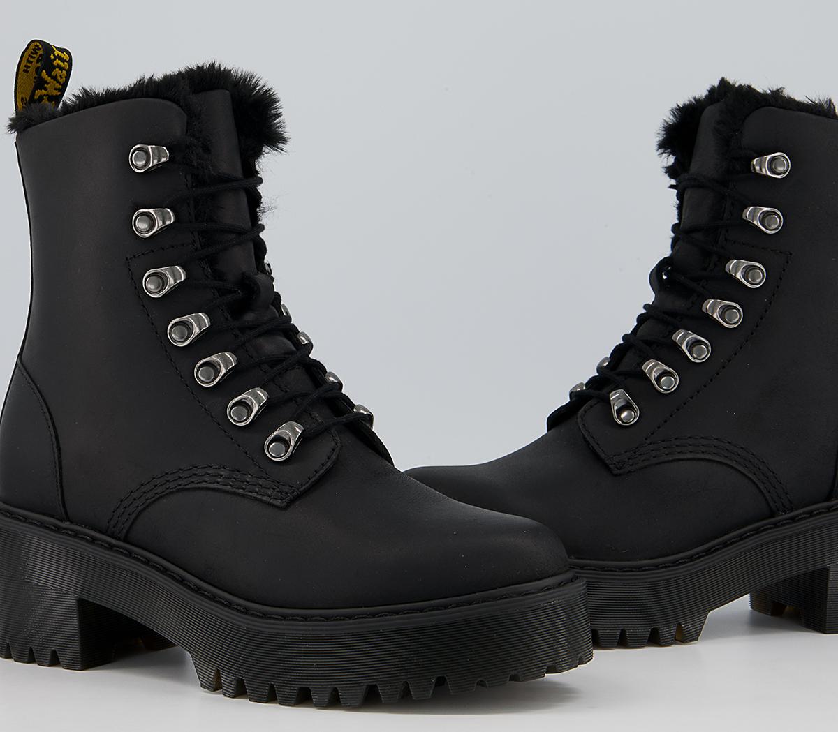 Dr. Martens Leona Fur Lined Boots Dr. Martens Leona Fur Lined Boots Black