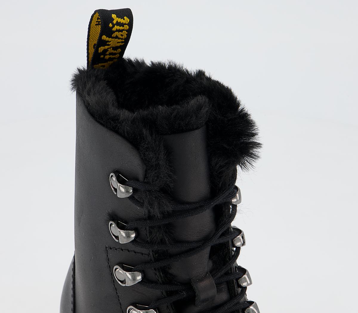 Dr. Martens Leona Fur Lined Boots Dr. Martens Leona Fur Lined Boots Black