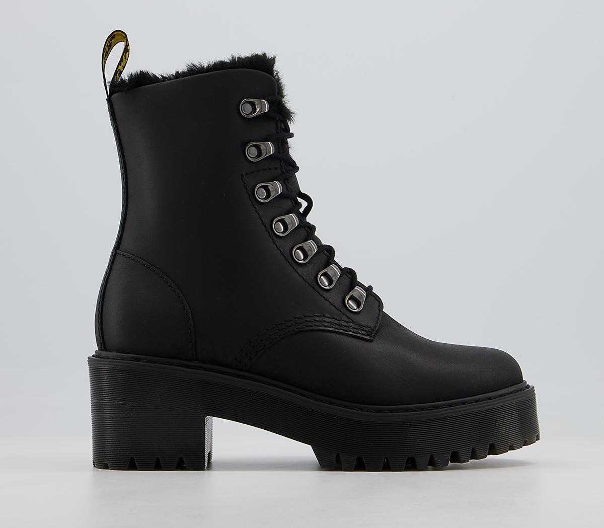 Dr. Martens Leona Fur Lined Boots Dr. Martens Leona Fur Lined Boots Black