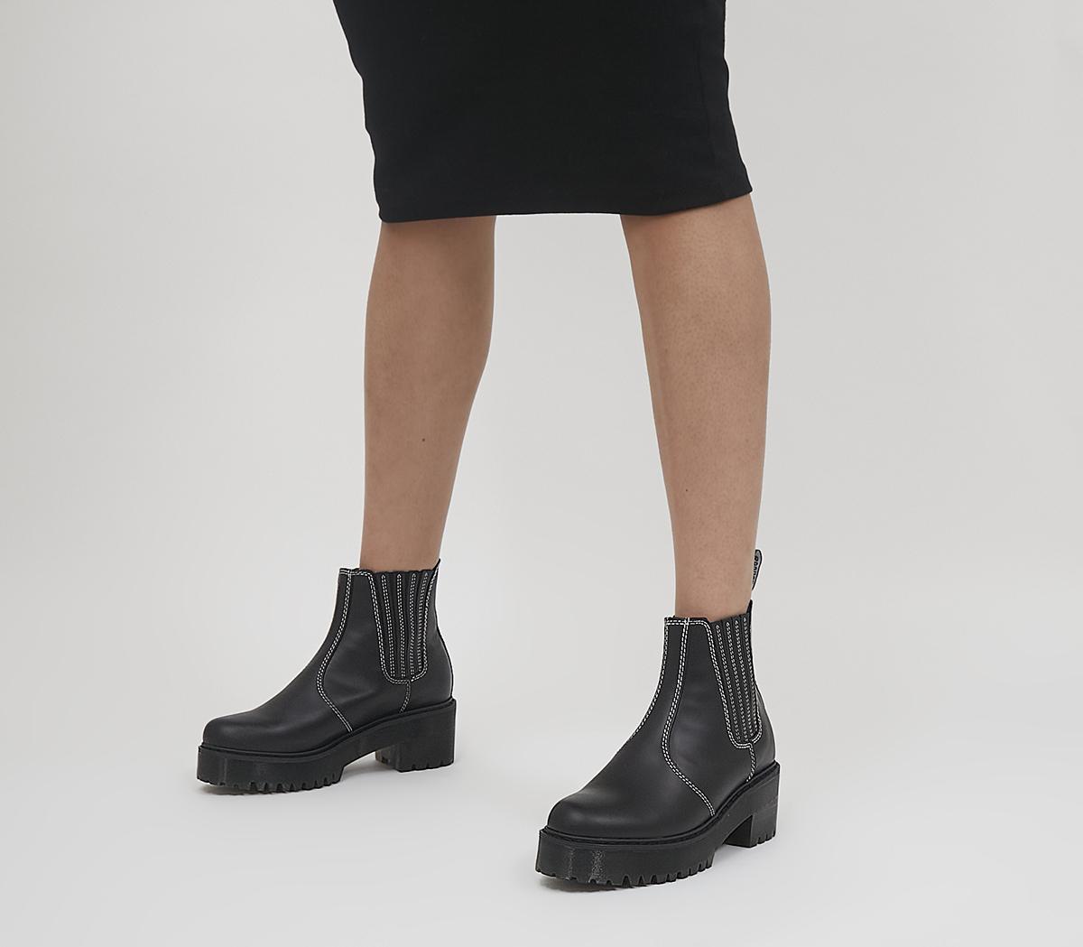 Dr. Martens Rometty Contrast Stitch Boots Black Women s Ankle Boots