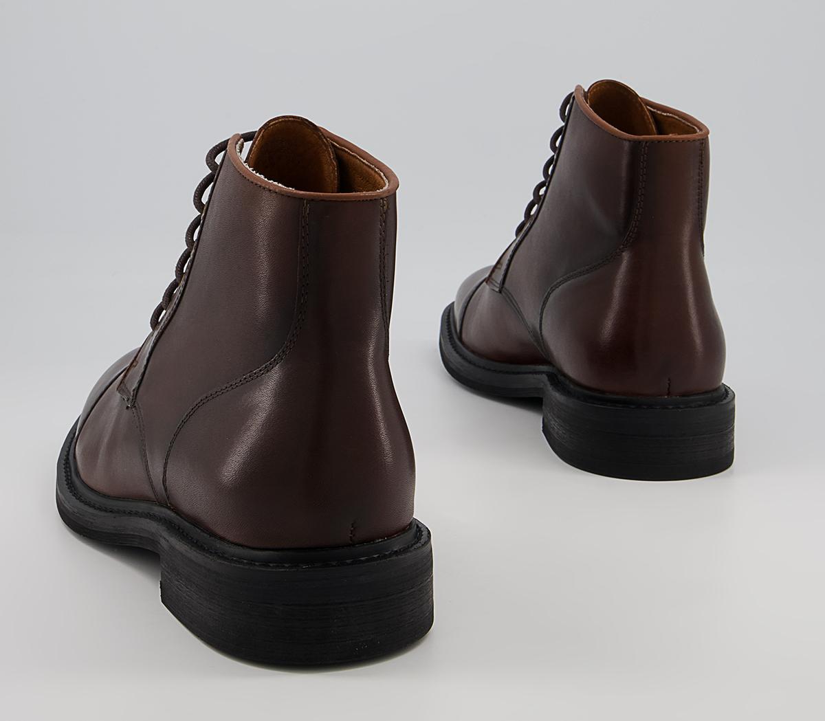 Office Barnsley Toecap Ankle Boots Office Barnsley Toecap Ankle Boots Brown Leather