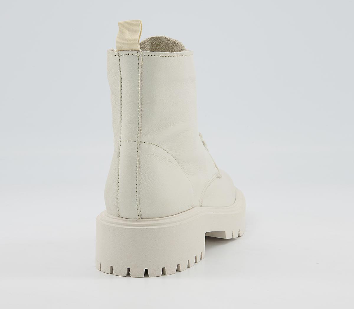 Office Apple Soft Unlined Lace Up Ankle Boots Office Apple Soft Unlined Lace Up Ankle Boots White Leather