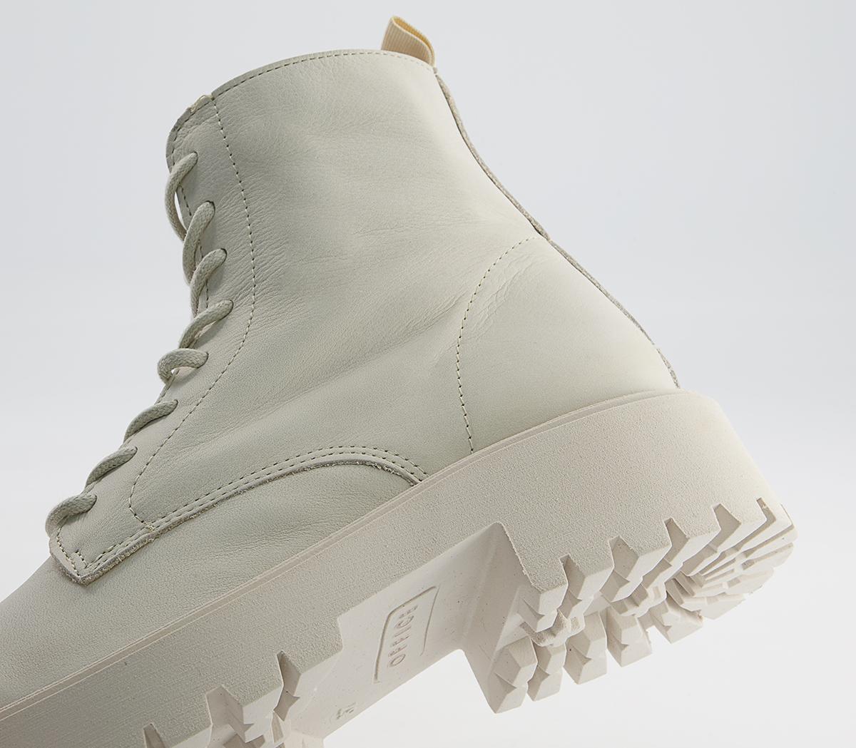 Office Apple Soft Unlined Lace Up Ankle Boots Office Apple Soft Unlined Lace Up Ankle Boots White Leather