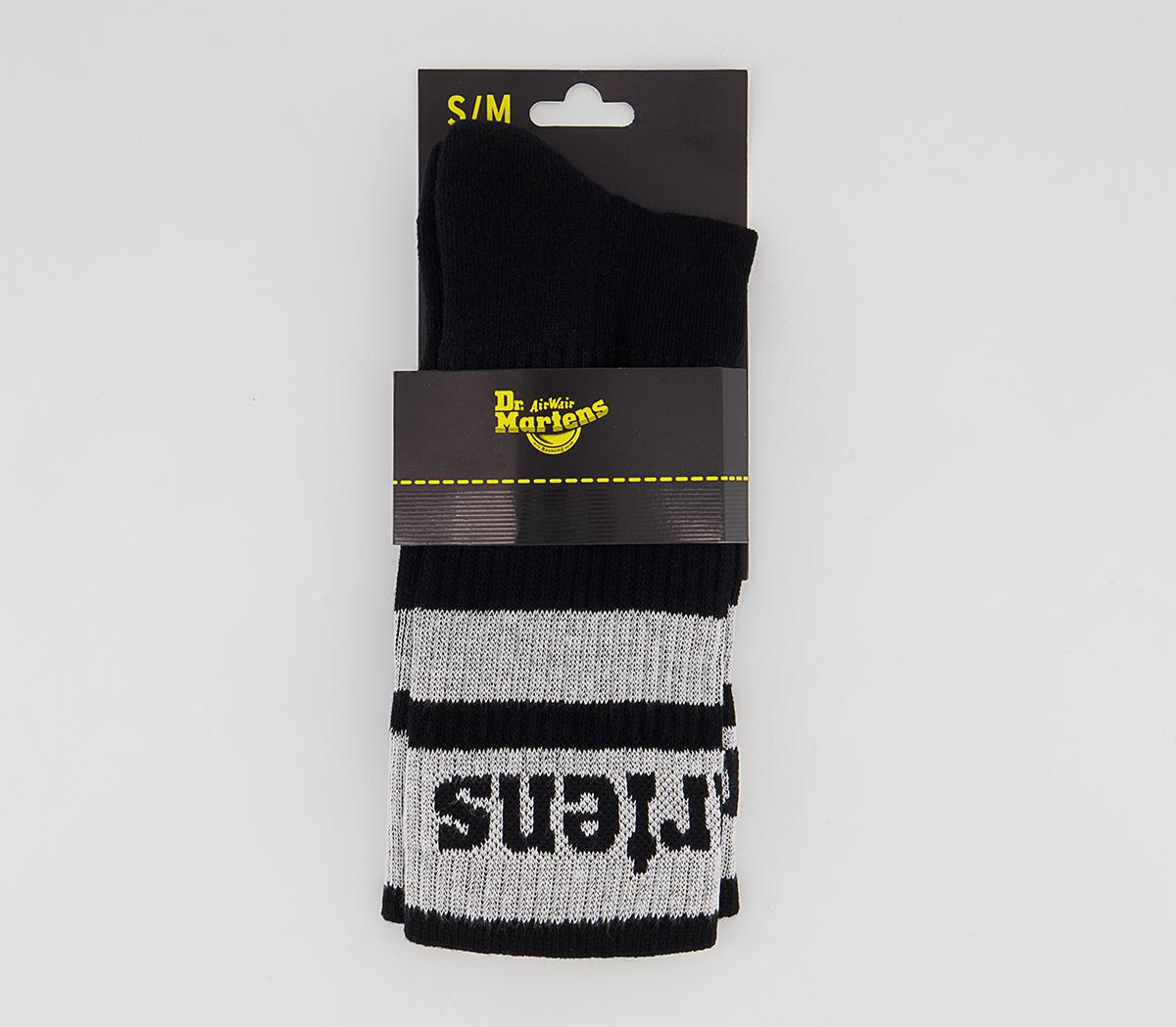 Dr. Martens Athletic Logo Socks Dr. Martens Athletic Logo Socks Black White