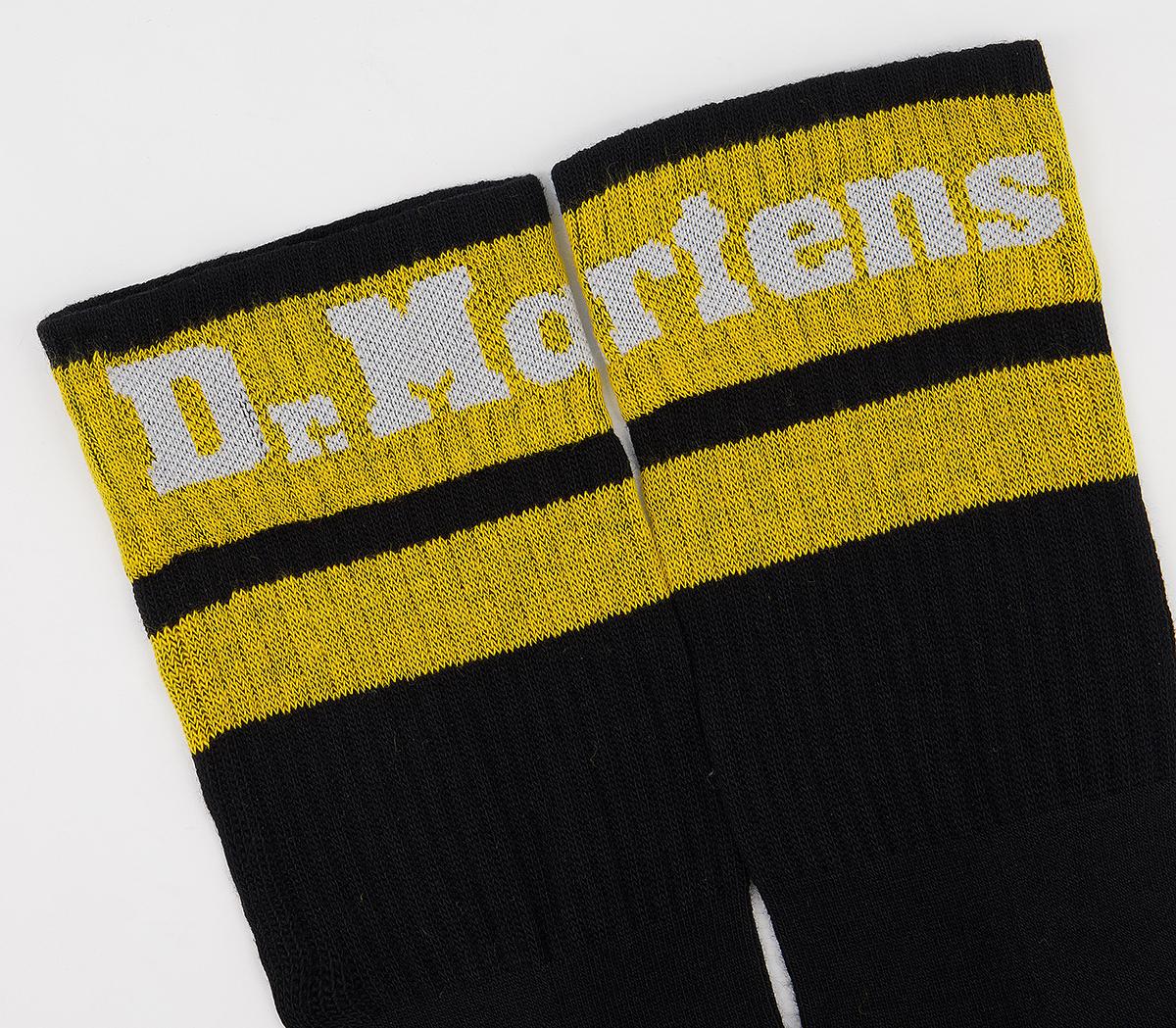 Dr. Martens Athletic Logo Socks Dr. Martens Athletic Logo Socks Black Yellow