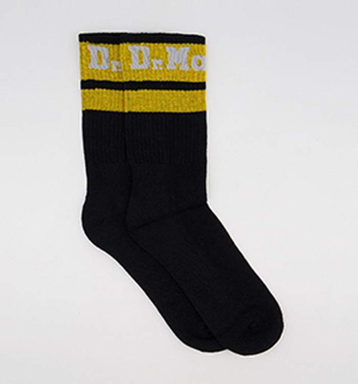 Dr. Martens Athletic Logo Socks Black Yellow
