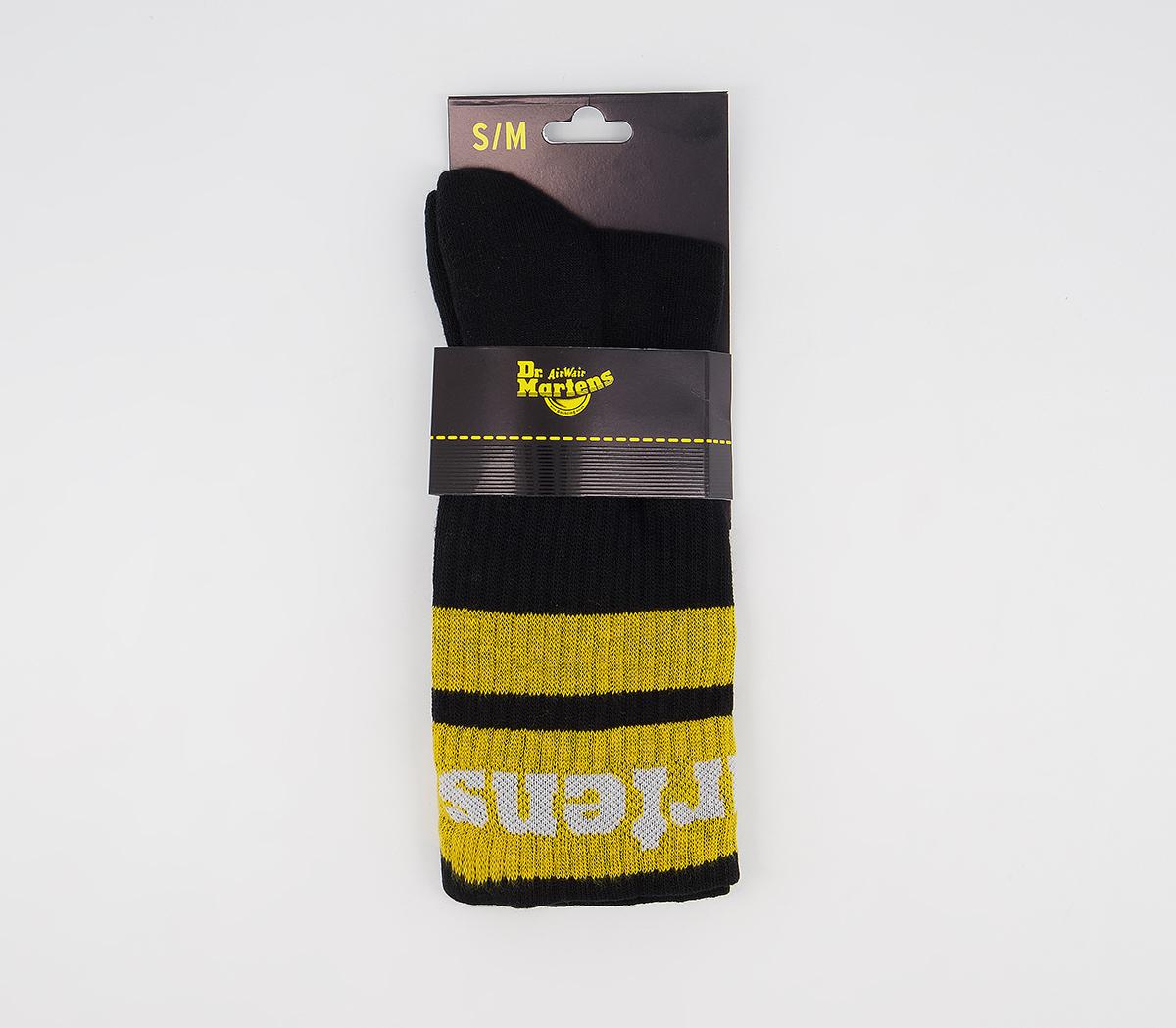 Dr. Martens Athletic Logo Socks Dr. Martens Athletic Logo Socks Black Yellow