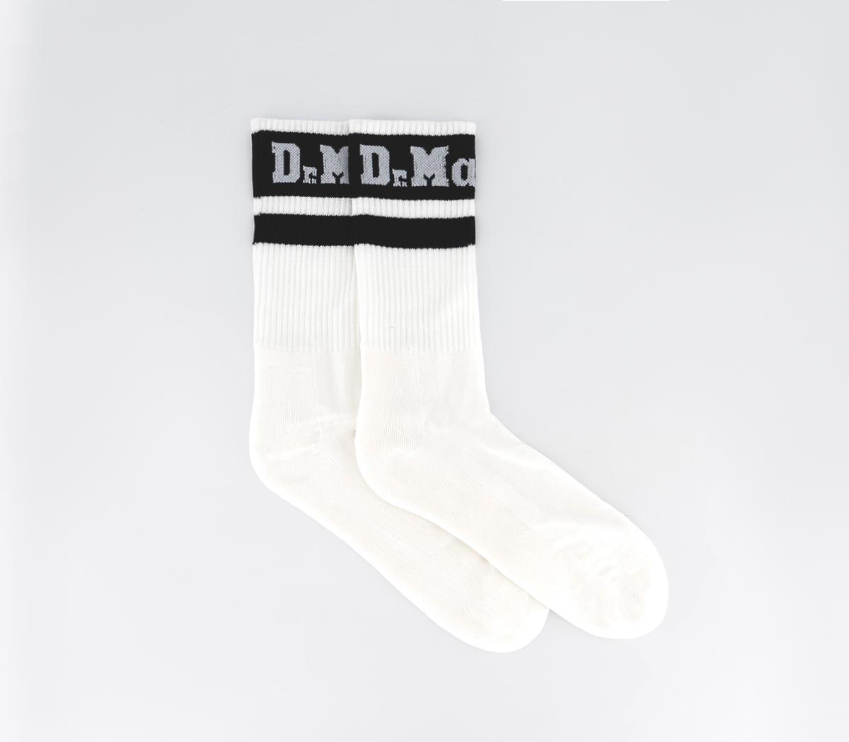 Dr. Martens Athletic Logo Socks White Black, S/m