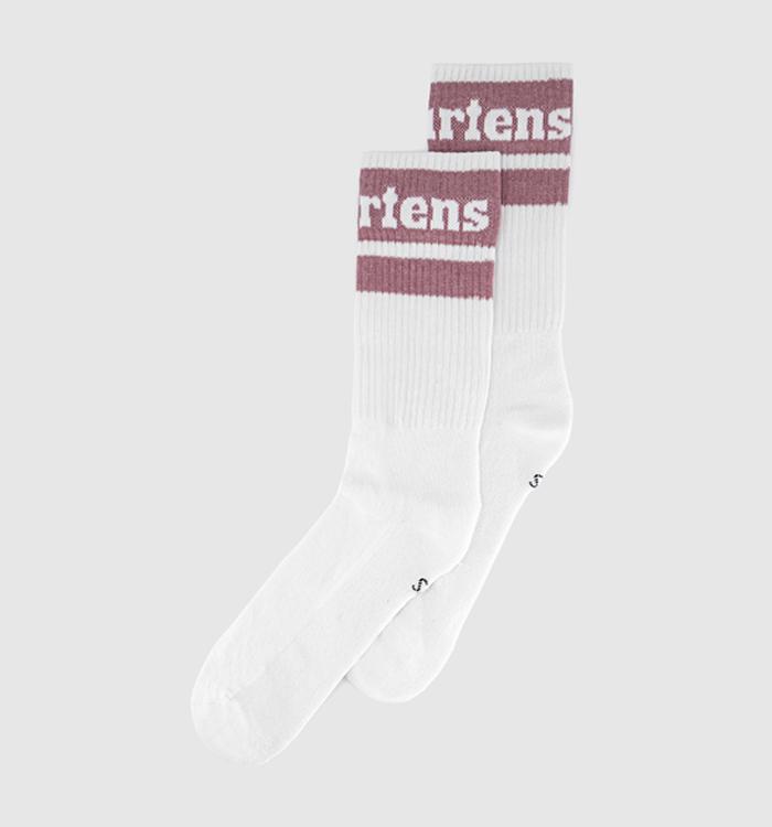 Dr. Martens Athletic Logo Socks White Pink
