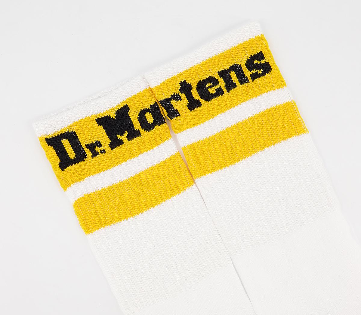 Dr. MartensAthletic Logo Socks Dr. MartensAthletic Logo SocksWhite Yellow