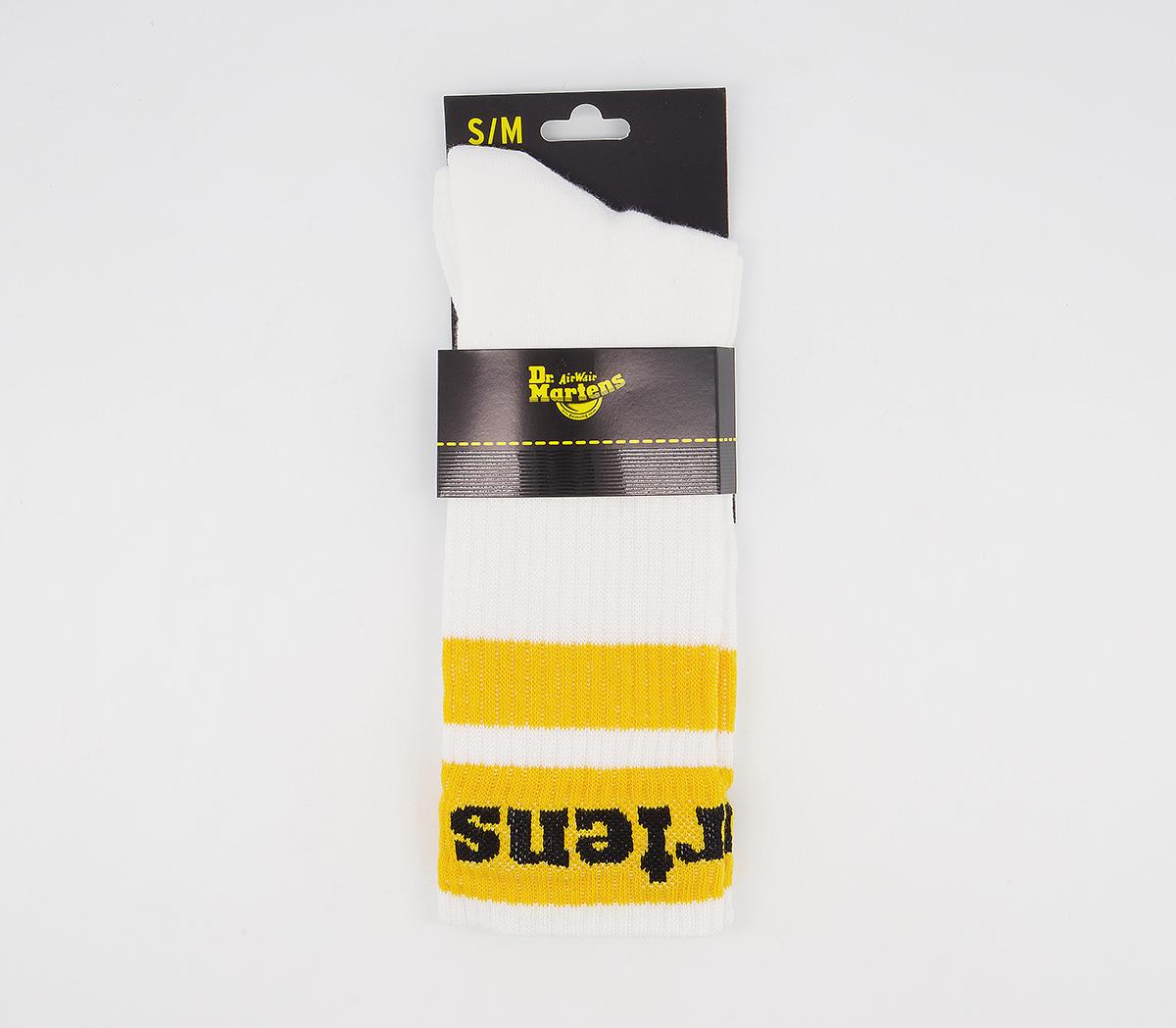 Dr. MartensAthletic Logo Socks Dr. MartensAthletic Logo SocksWhite Yellow