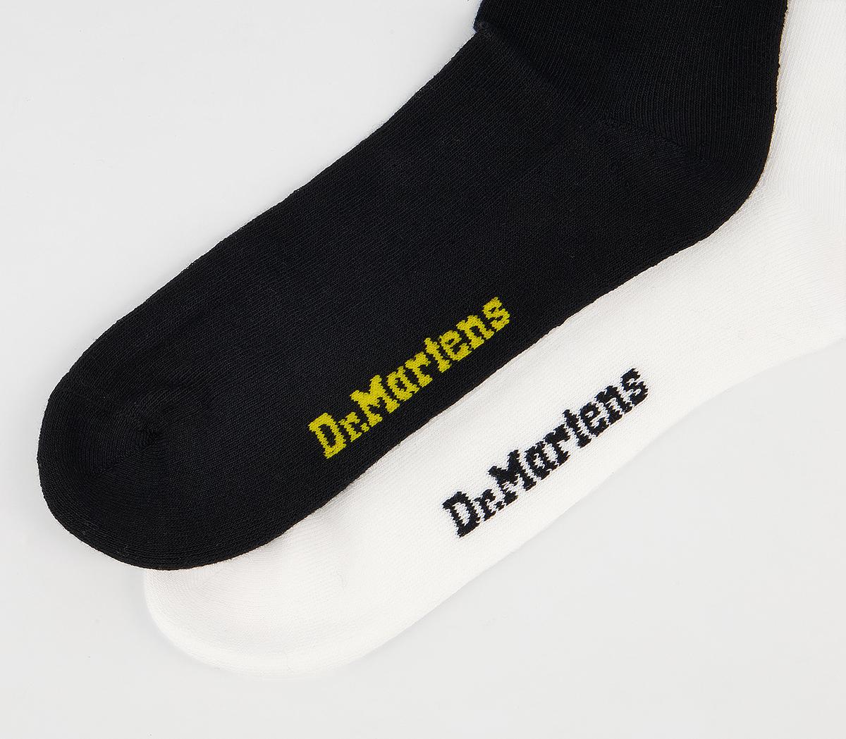 Dr. Martens Athletic Socks 2 Pack Dr. Martens Athletic Socks 2 Pack White Black