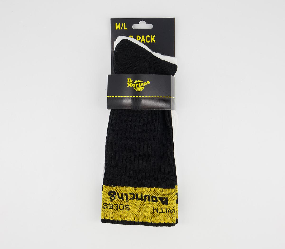 Dr. Martens Athletic Socks 2 Pack Dr. Martens Athletic Socks 2 Pack White Black