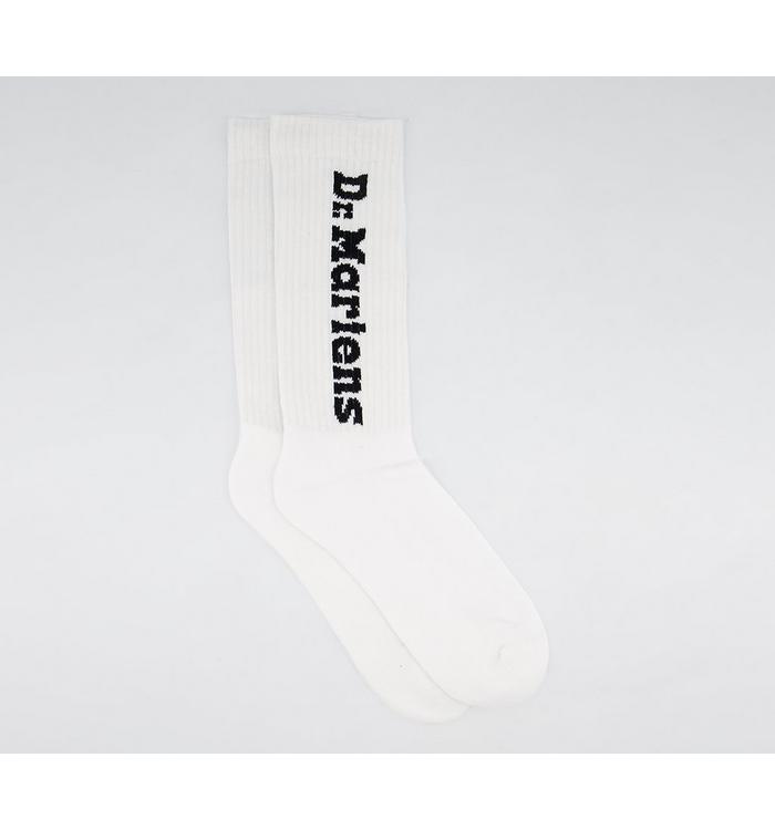 dr. martens vertical logo socks white