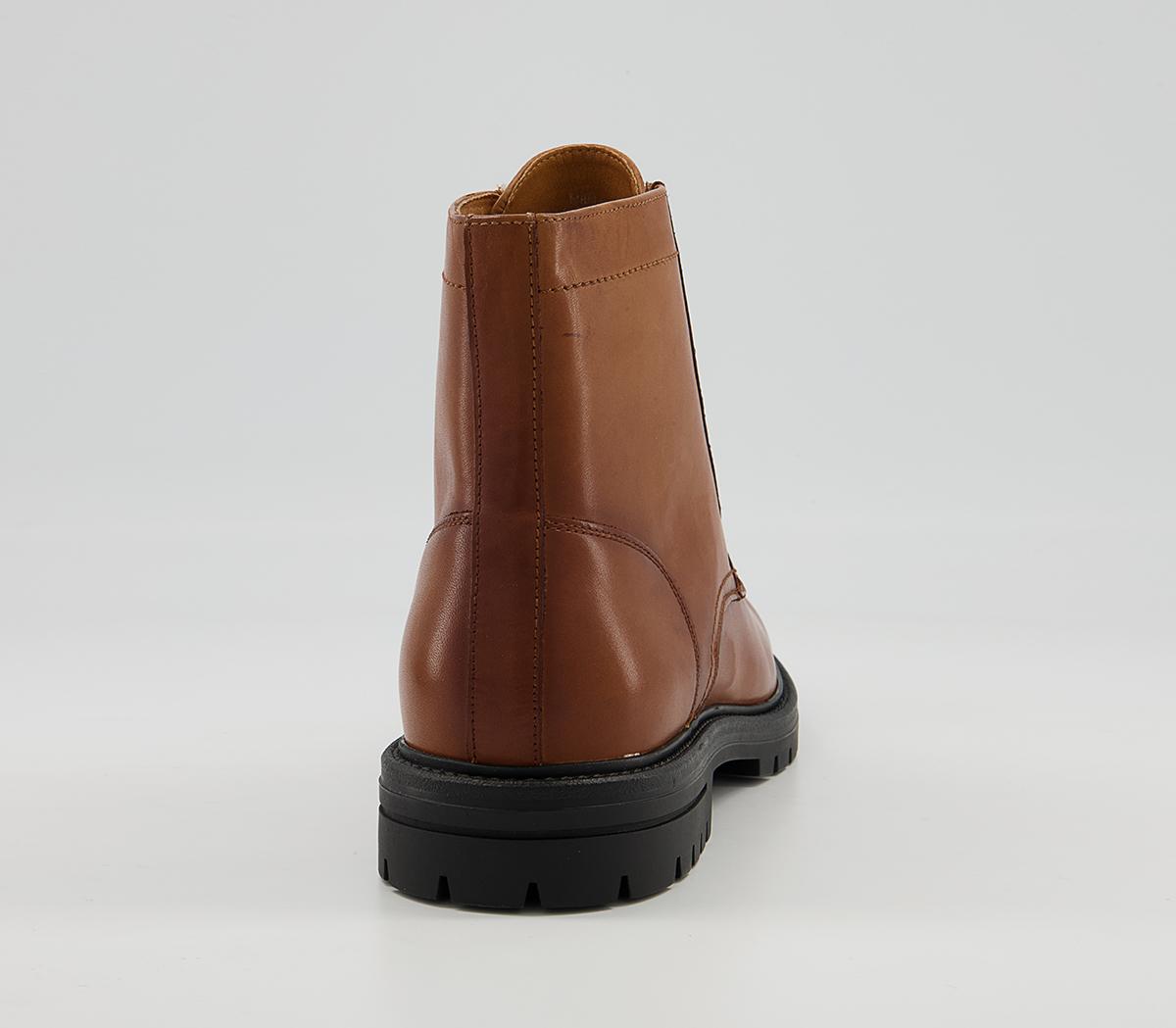 Office Bicester Round Toe Cleated Sole Lace Boots Office Bicester Round Toe Cleated Sole Lace Boots Tan Leather