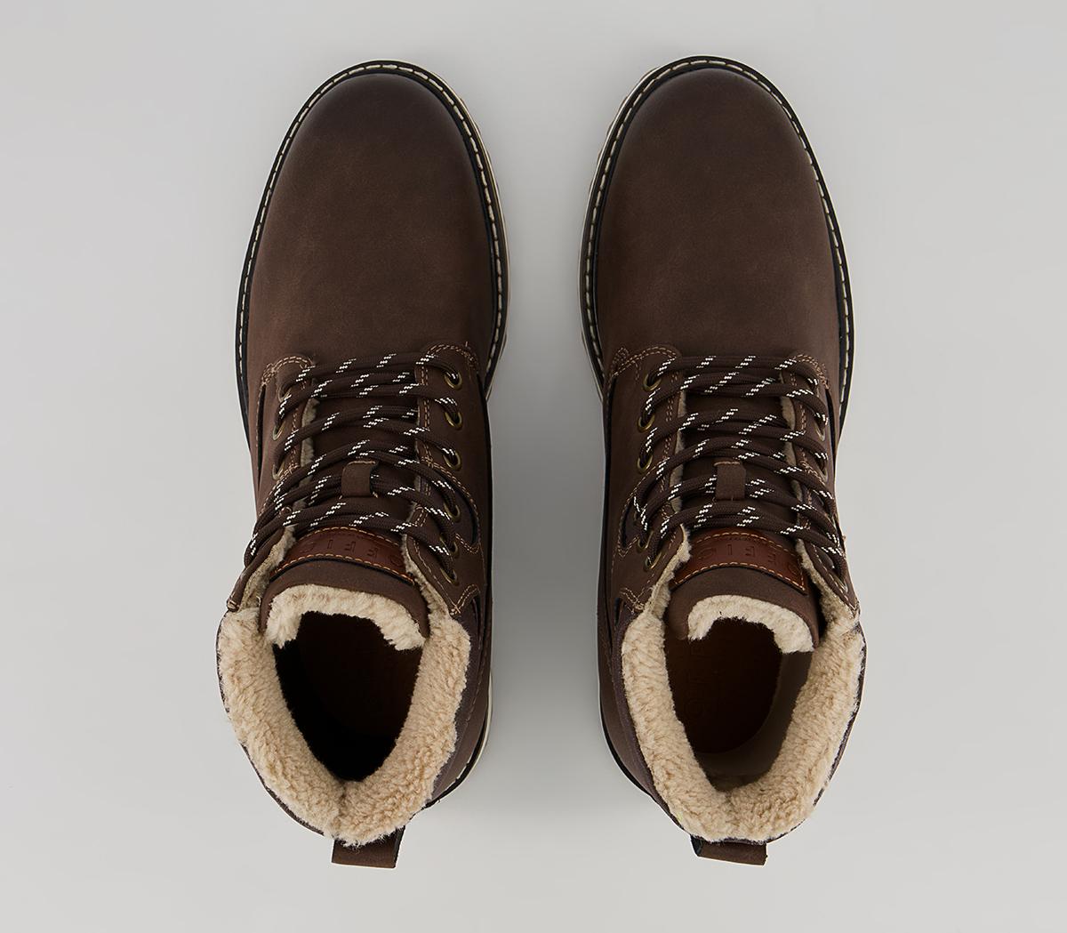 Office Bodmin Borg Lined Ankle Boots Office Bodmin Borg Lined Ankle Boots Brown Nubuck