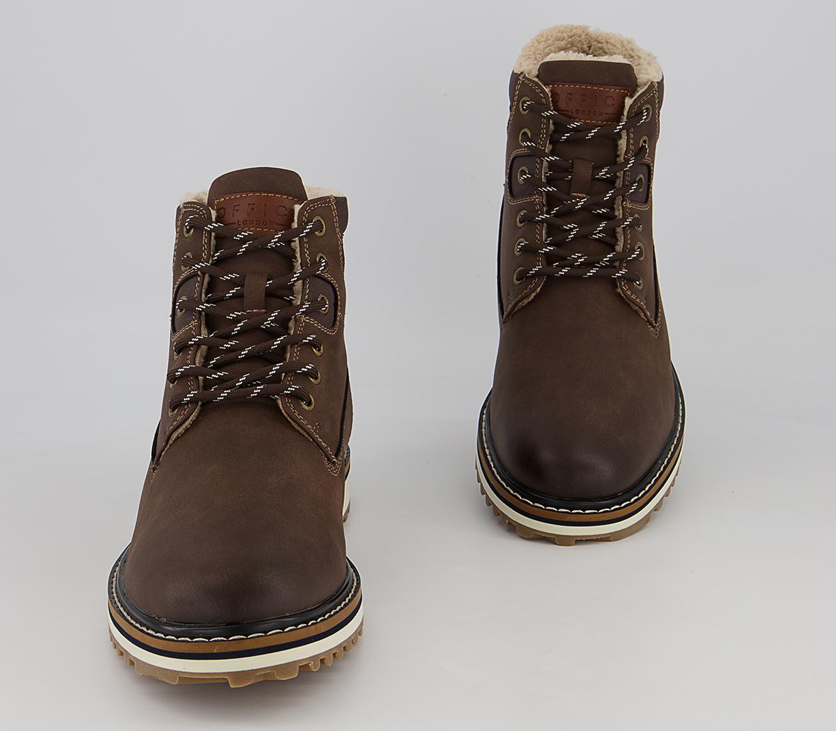 Office Bodmin Borg Lined Ankle Boots Office Bodmin Borg Lined Ankle Boots Brown Nubuck