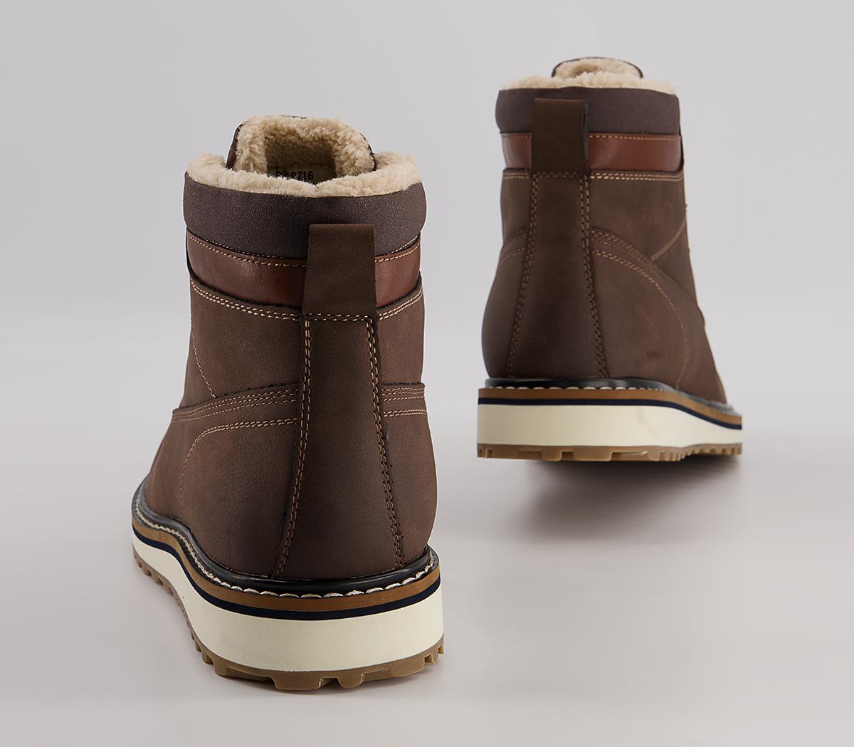 Office Bodmin Borg Lined Ankle Boots Office Bodmin Borg Lined Ankle Boots Brown Nubuck