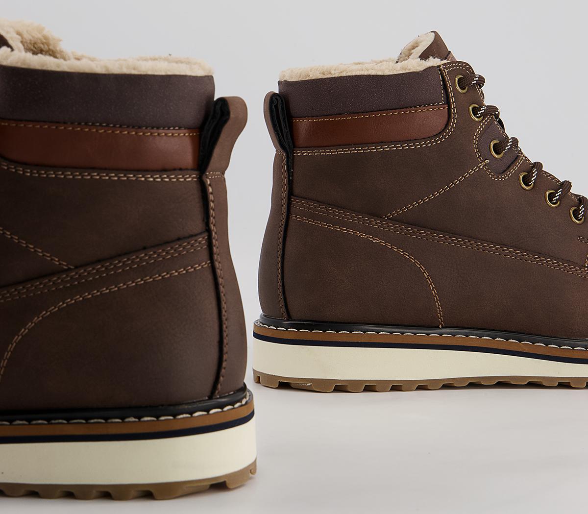 Office Bodmin Borg Lined Ankle Boots Office Bodmin Borg Lined Ankle Boots Brown Nubuck