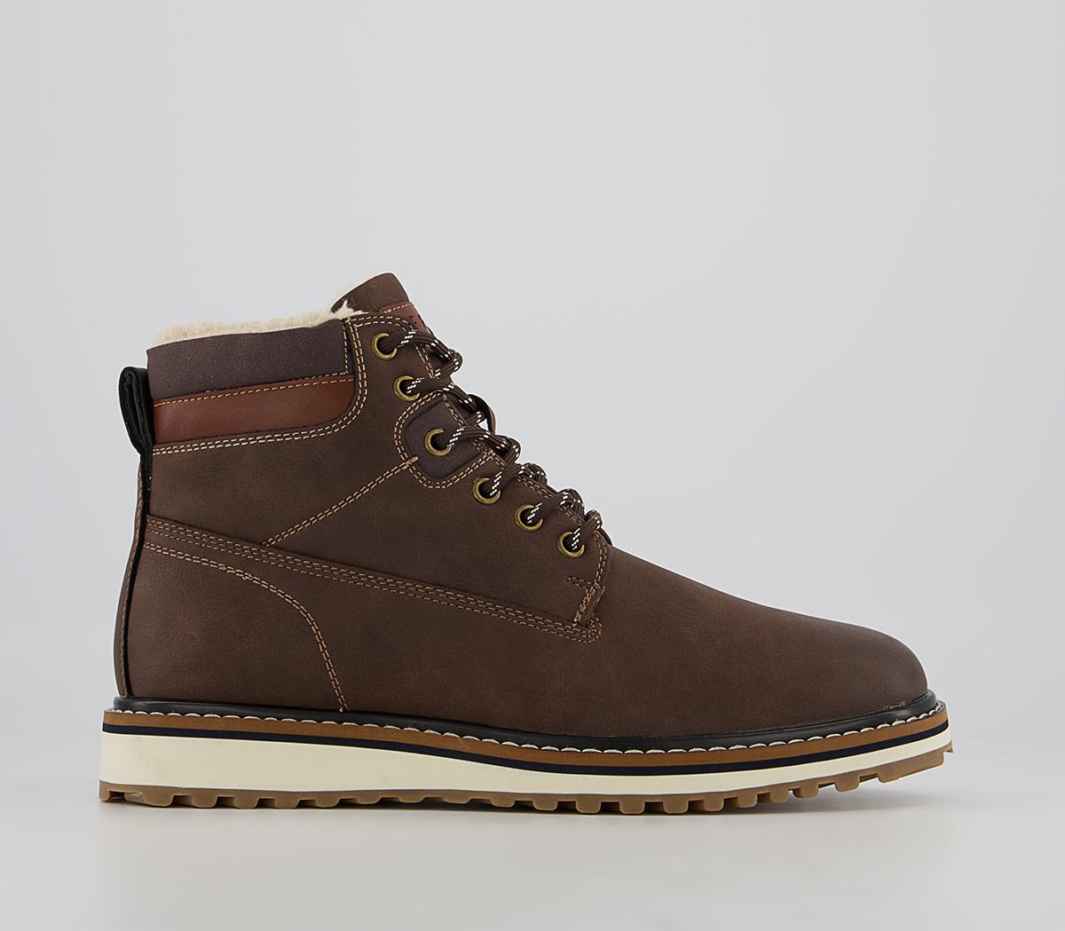 OFFICEBodmin Borg Lined Ankle BootsBrown Nubuck