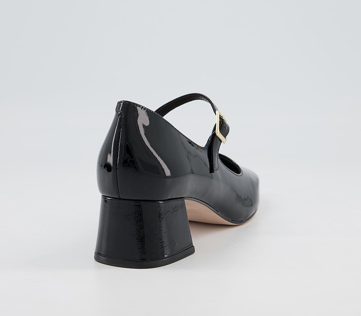 Office Maleah Low Block Mary Janes Heels Office Maleah Low Block Mary Janes Heels Black Patent Leather