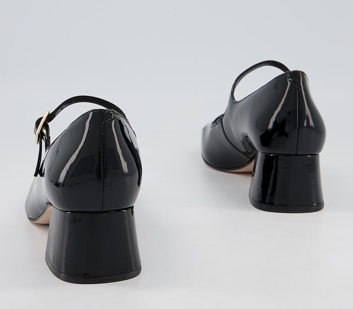 Office Maleah Low Block Mary Janes Heels Office Maleah Low Block Mary Janes Heels Black Patent Leather