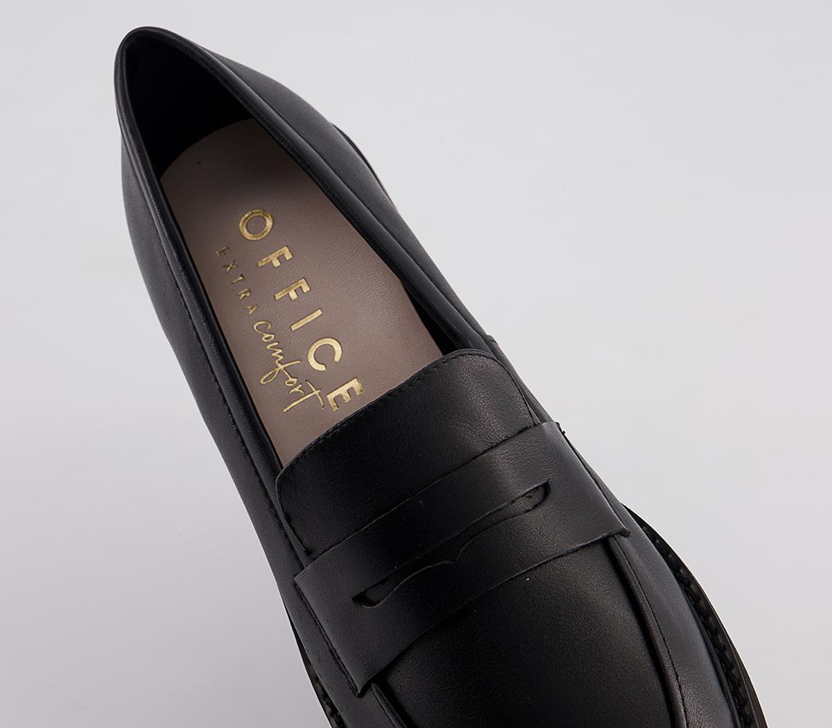 Office Flash Wedged Loafers Office Flash Wedged Loafers Black Leather