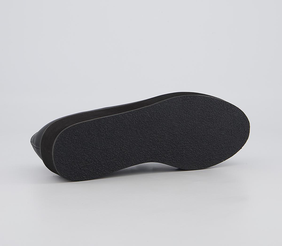 Office Flash Wedged Loafers Office Flash Wedged Loafers Black Leather