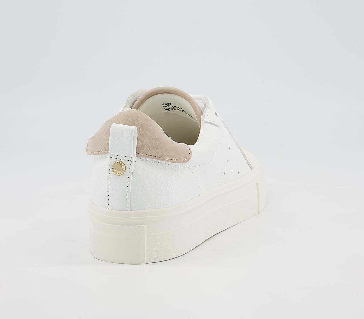 Office Floating Textured Sole Flatform Lace Up Trainers Office Floating Textured Sole Flatform Lace Up Trainers White Nude Mix