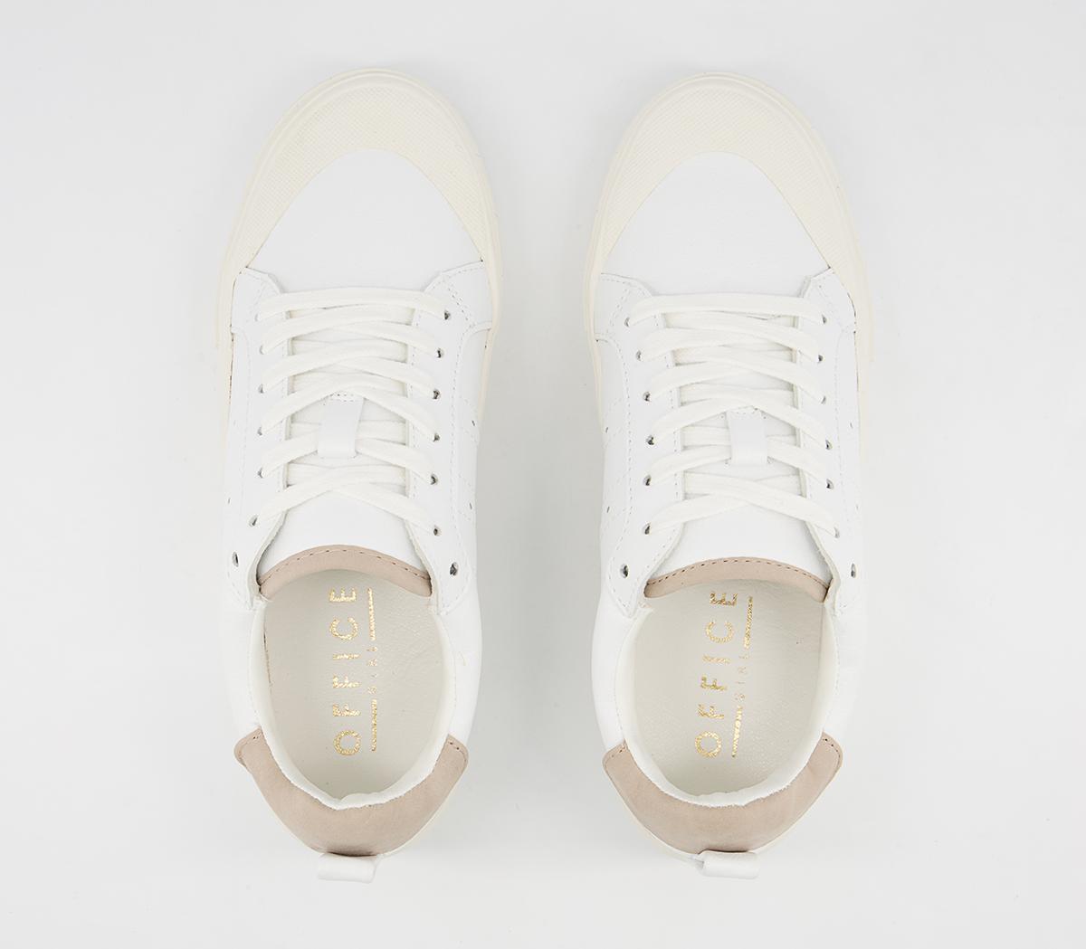 Office Floating Textured Sole Flatform Lace Up Trainers Office Floating Textured Sole Flatform Lace Up Trainers White Nude Mix