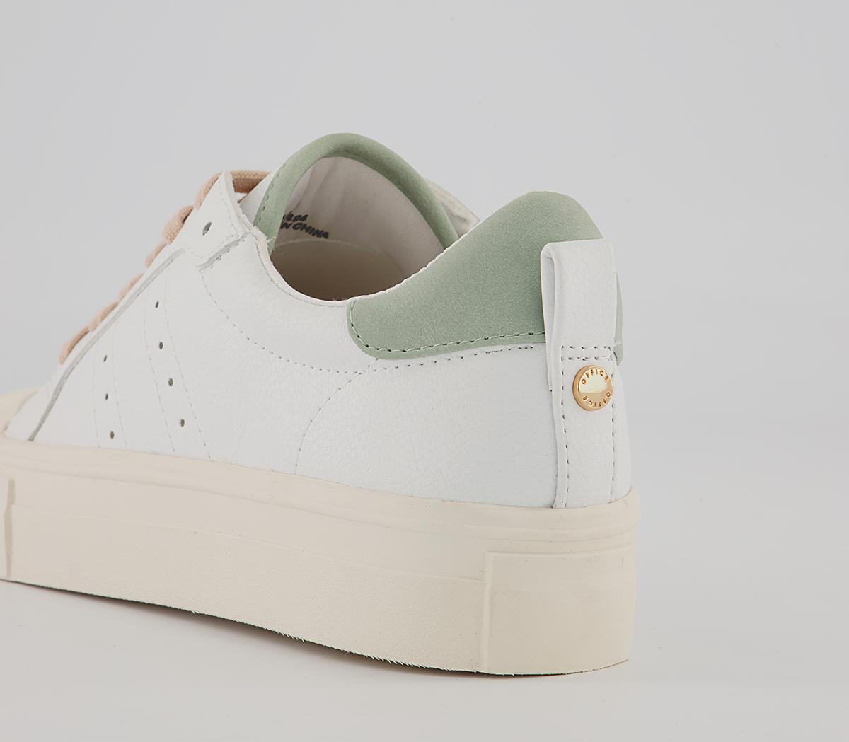Office Floating Textured Sole Lace Up Trainers Office Floating Textured Sole Lace Up Trainers White Sage Mix