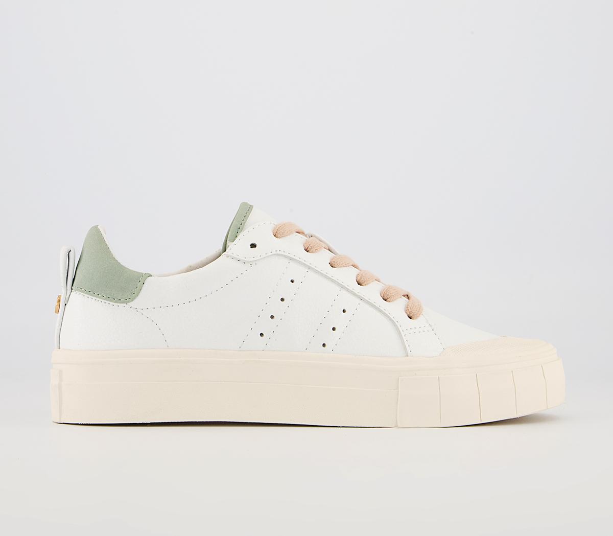 Office Floating Textured Sole Lace Up Trainers Office Floating Textured Sole Lace Up Trainers White Sage Mix