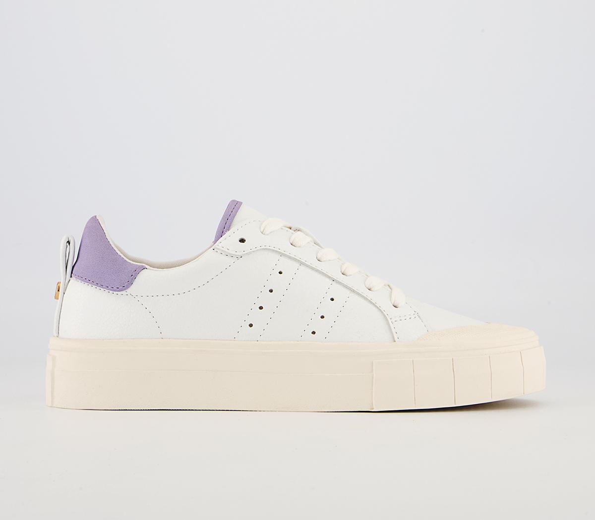 Office Floating Textured Sole Lace Up Trainers Office Floating Textured Sole Lace Up Trainers White Lilac Mix