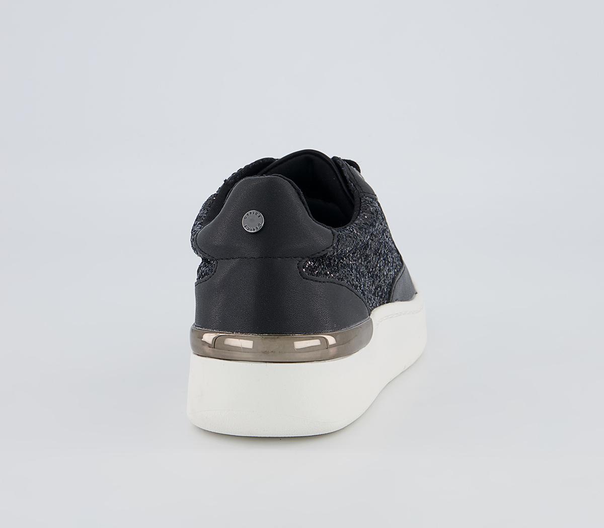 Office Fixable Lace Up Chunky Trainers Office Fixable Lace Up Chunky Trainers Black Glitter Mix