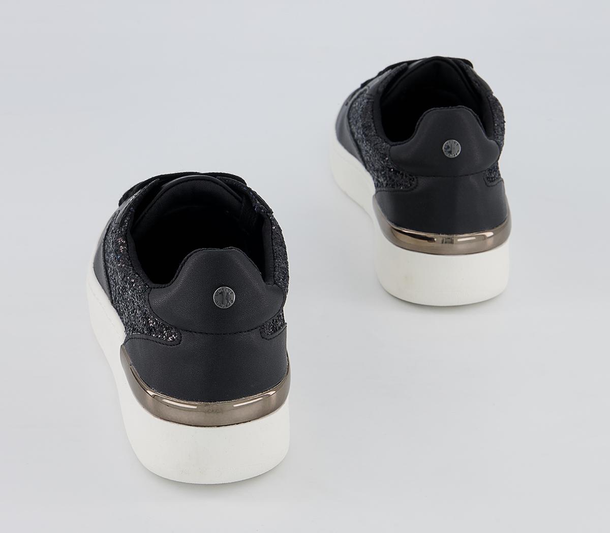 Office Fixable Lace Up Chunky Trainers Office Fixable Lace Up Chunky Trainers Black Glitter Mix