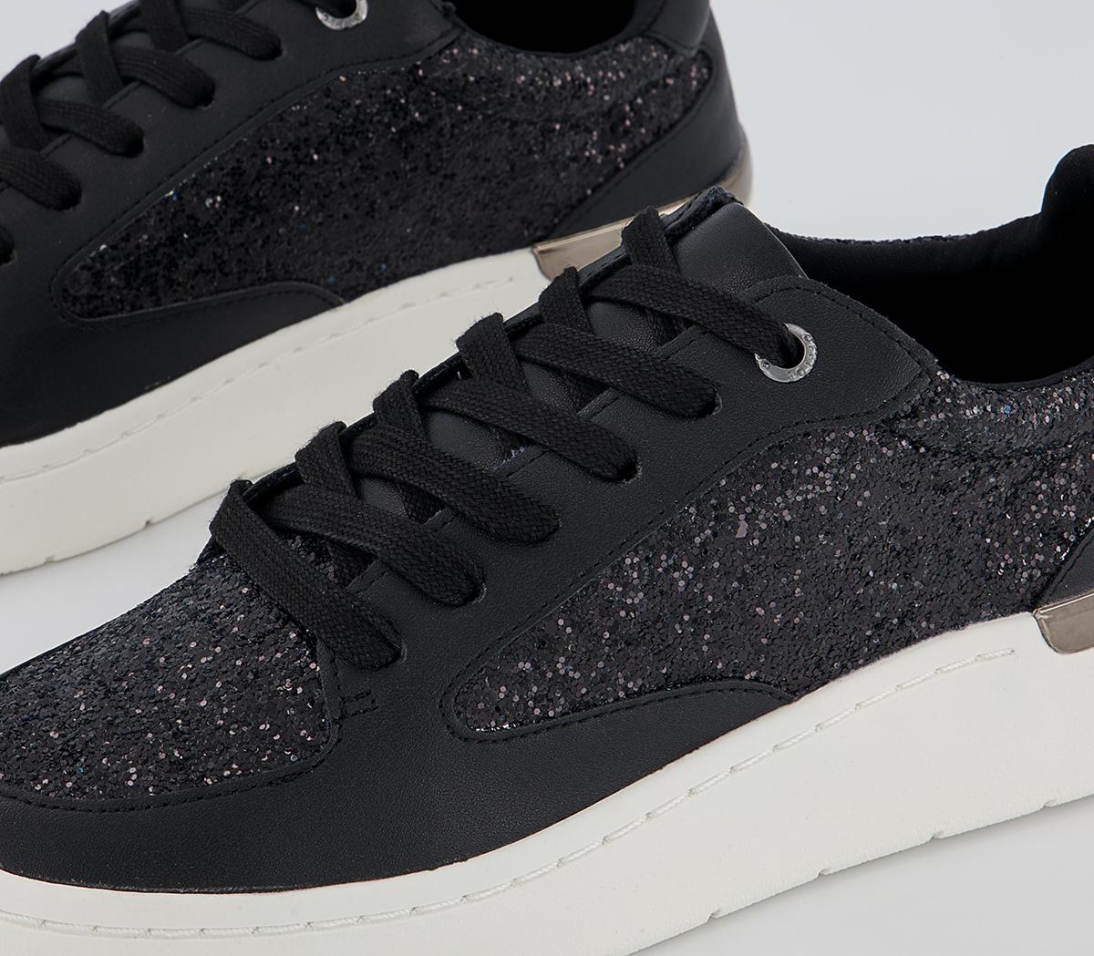 Office Fixable Lace Up Chunky Trainers Office Fixable Lace Up Chunky Trainers Black Glitter Mix
