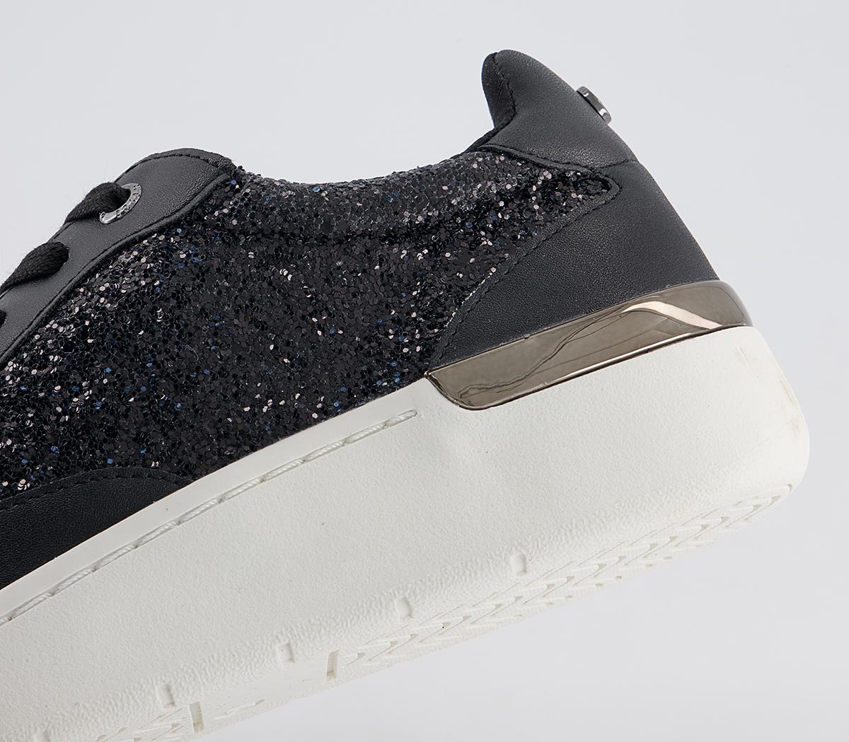 Office Fixable Lace Up Chunky Trainers Office Fixable Lace Up Chunky Trainers Black Glitter Mix