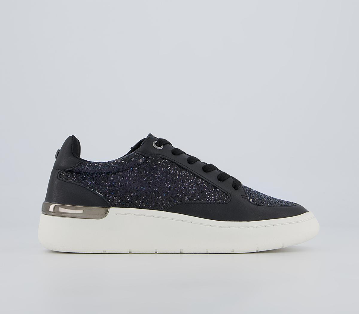 Office Fixable Lace Up Chunky Trainers Office Fixable Lace Up Chunky Trainers Black Glitter Mix