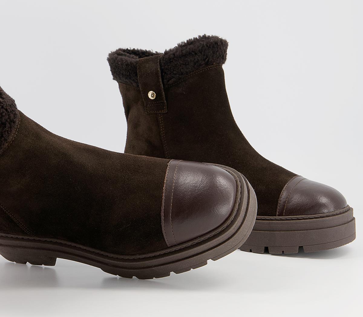 Office Assort Shearling Pull On Boots Office Assort Shearling Pull On Boots Chocolate Suede