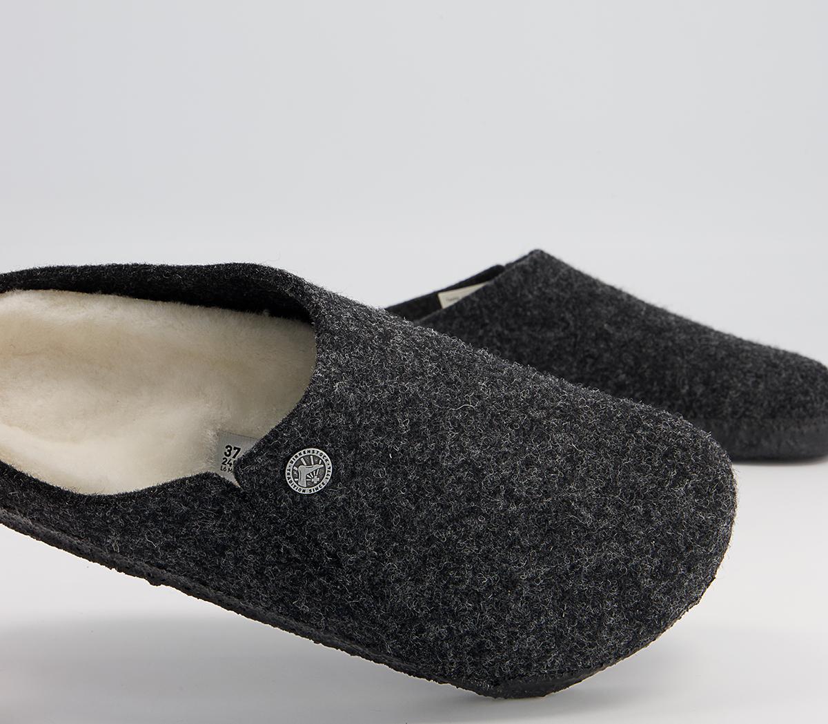 BIRKENSTOCK Zermatt Shearling Slippers BIRKENSTOCK Zermatt Shearling Slippers Anthracite