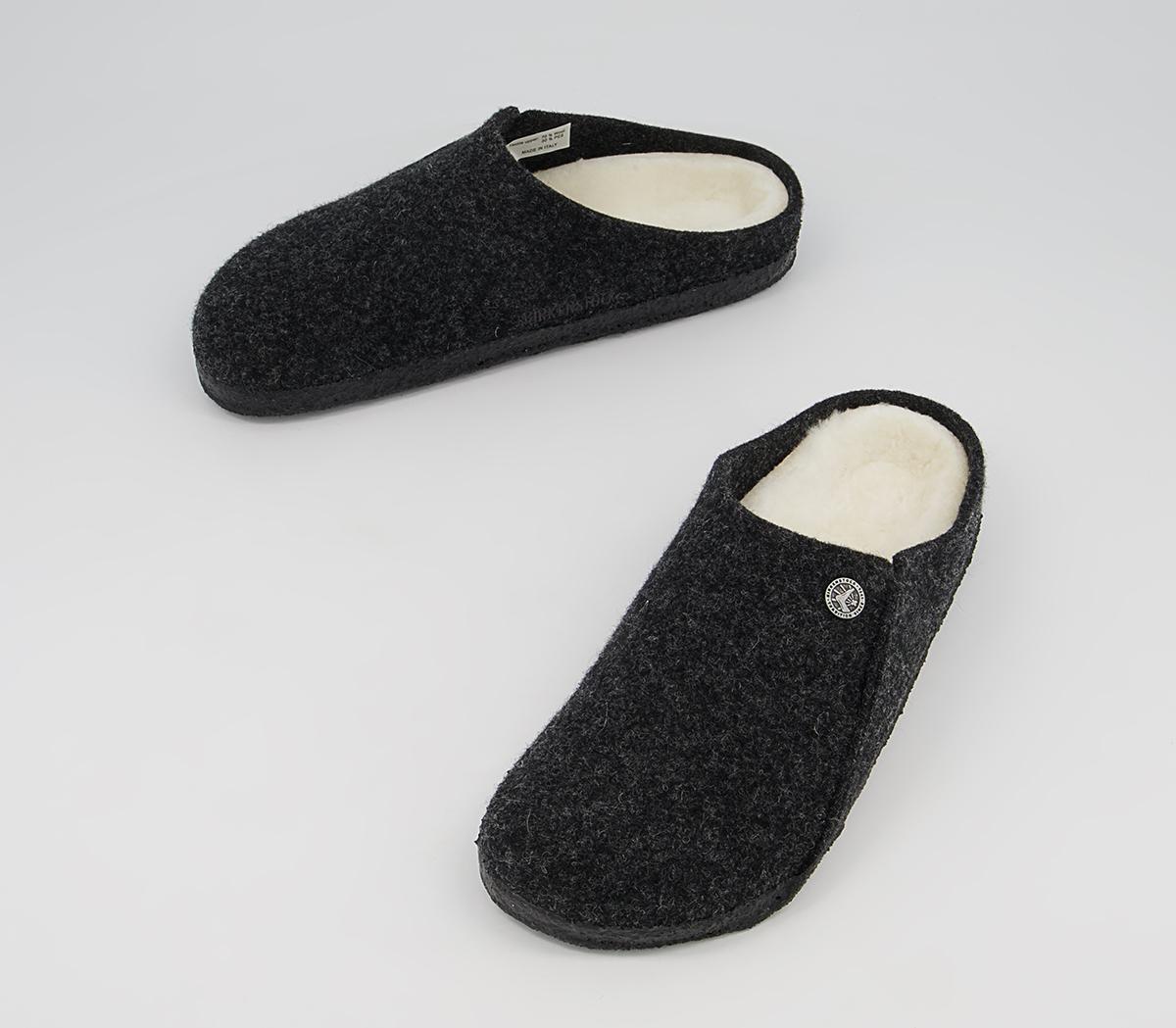 BIRKENSTOCK Zermatt Shearling Slippers BIRKENSTOCK Zermatt Shearling Slippers Anthracite