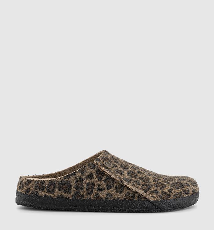BIRKENSTOCK Zermatt Shearling Slippers Leopard