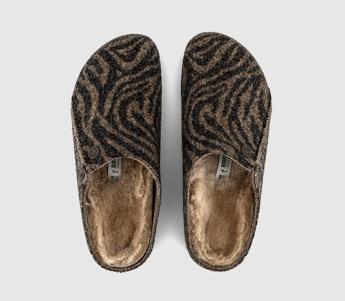 BIRKENSTOCKZermatt Shearling SlippersZebra Toffee Melange