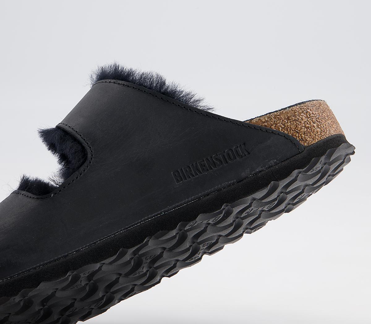 BIRKENSTOCK Arizona Big Buckle Shearling Sandals BIRKENSTOCK Arizona Big Buckle Shearling Sandals Black