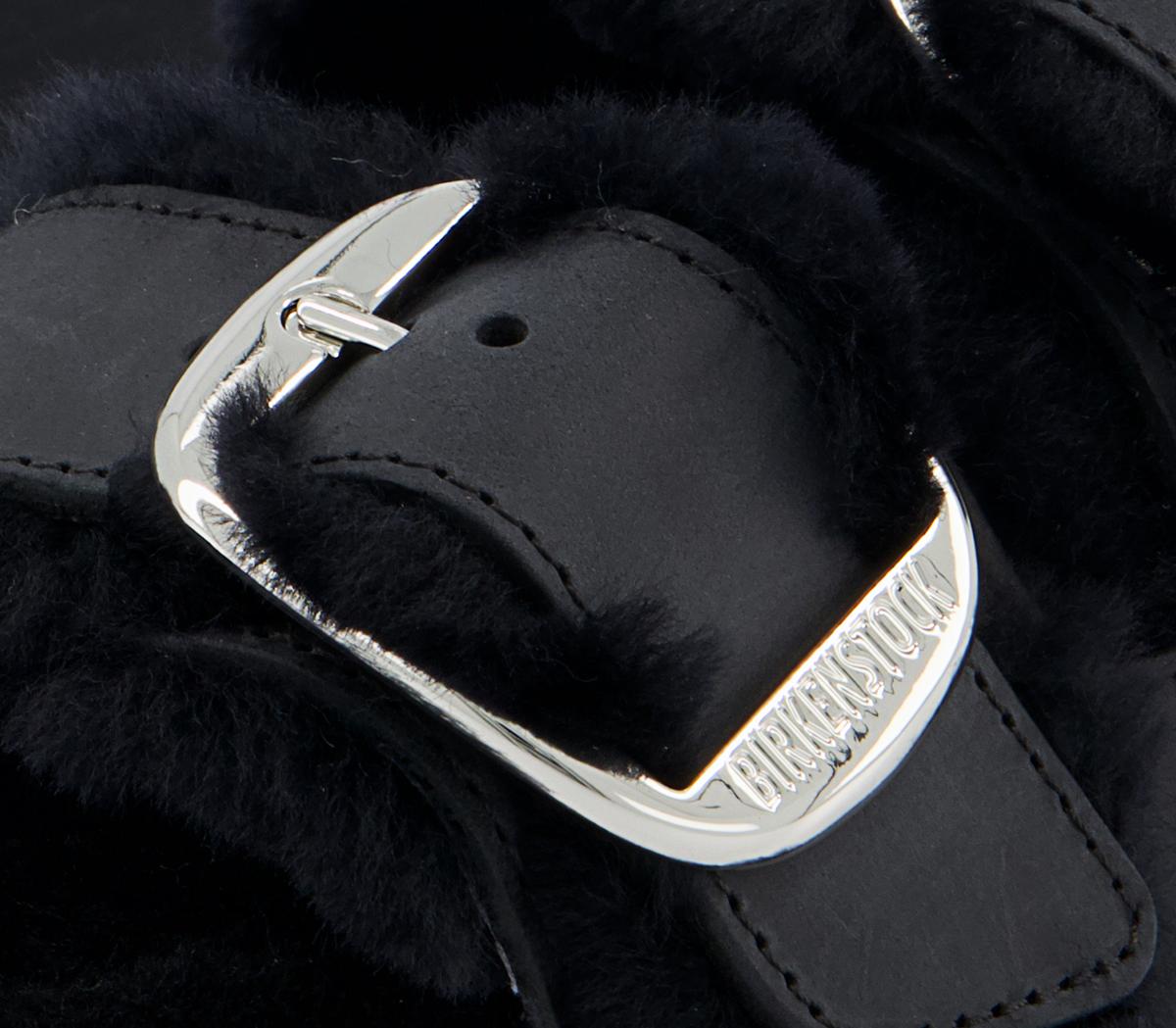 BIRKENSTOCK Arizona Big Buckle Shearling Sandals BIRKENSTOCK Arizona Big Buckle Shearling Sandals Black