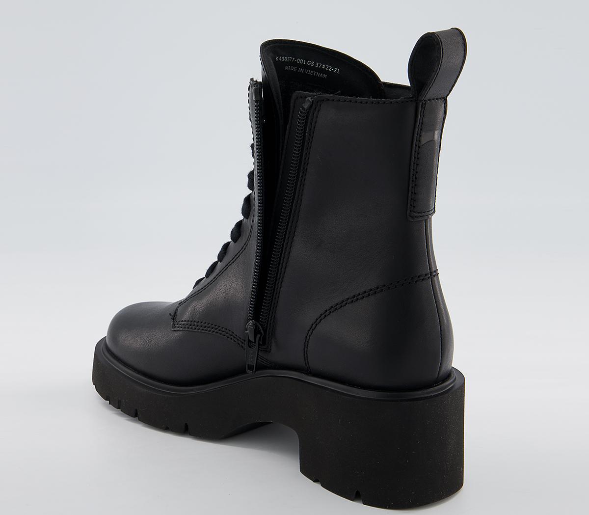 Camper Milah Lace Up Boots Black Women's Ankle Boots