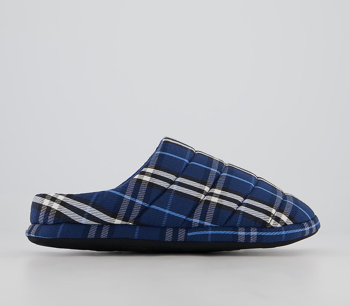 Chester Check Fabric Mule Slippers Multi