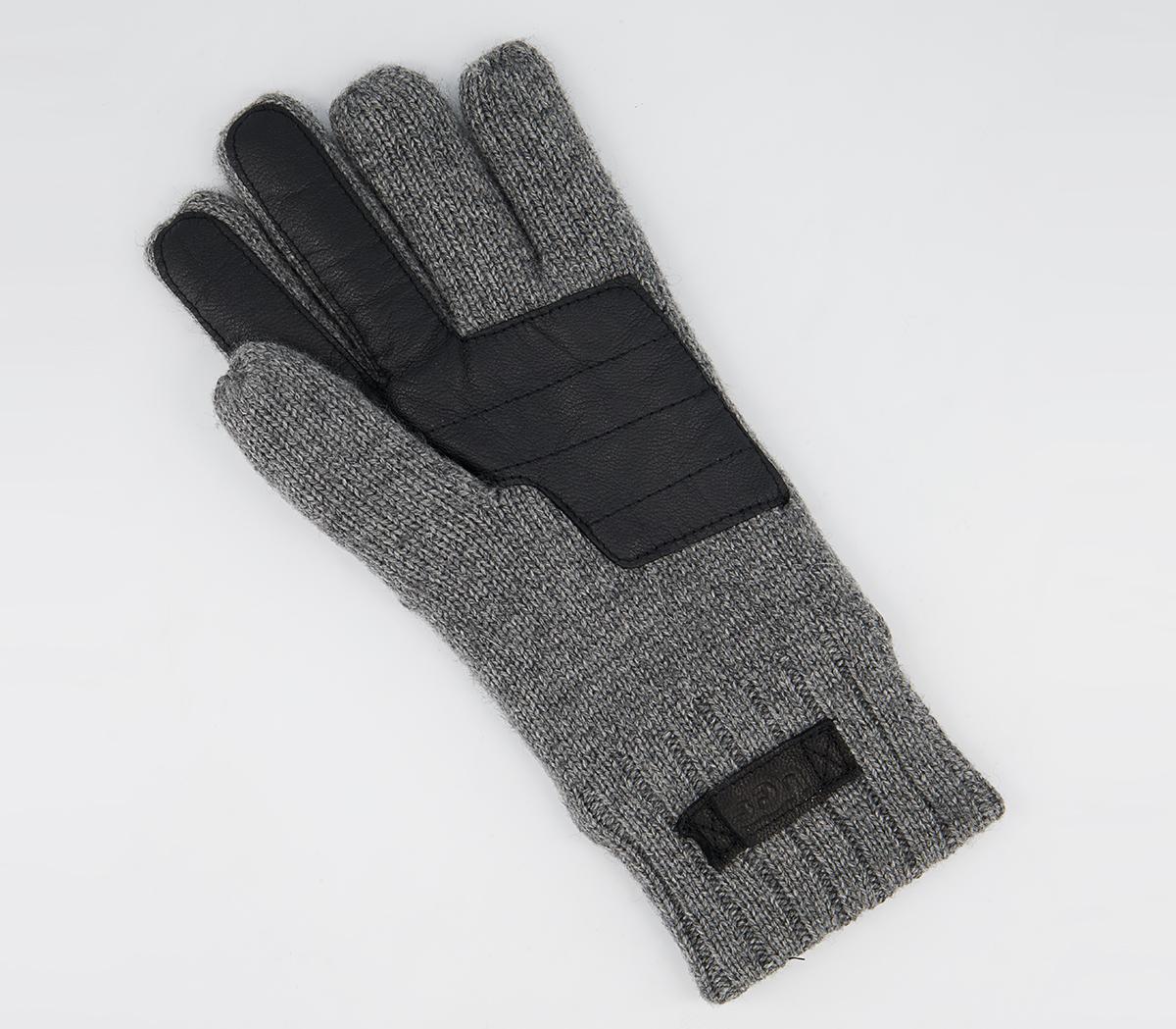 UGG Knitted Gloves With Palm Patch UGG Knitted Gloves With Palm Patch Metal