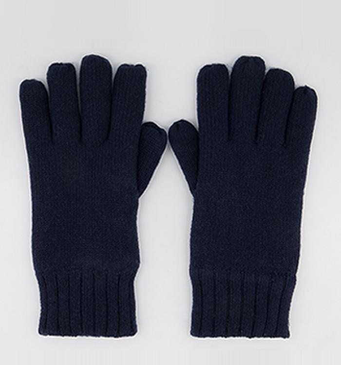 UGG Knitted Gloves With Palm Patch Navy
