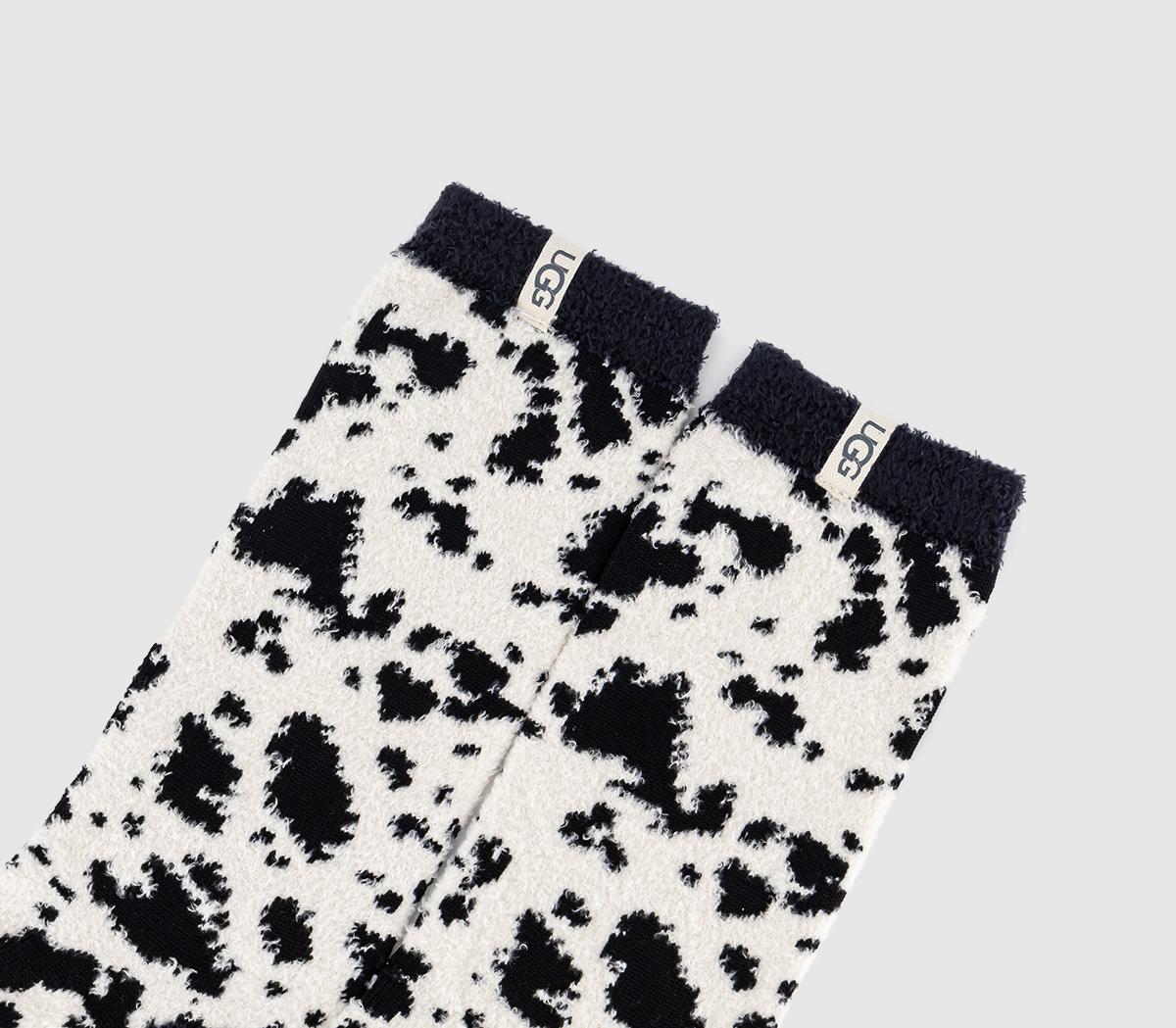 UGGLeslie Graphic Crew Socks UGGLeslie Graphic Crew SocksBlack White Gazella